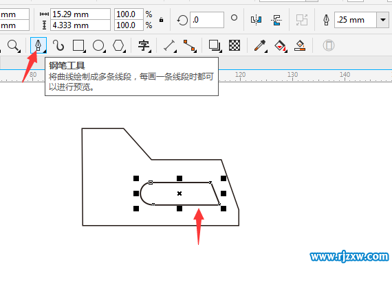 Coreldraw软件绘制打孔机简笔画教程