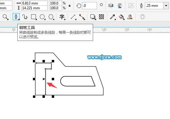 Coreldraw软件绘制打孔机简笔画教程