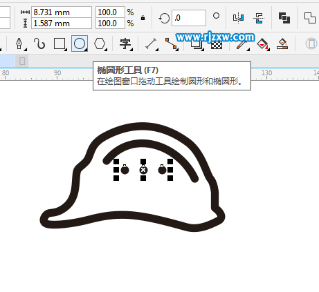 Coreldraw软件绘制安全帽教程