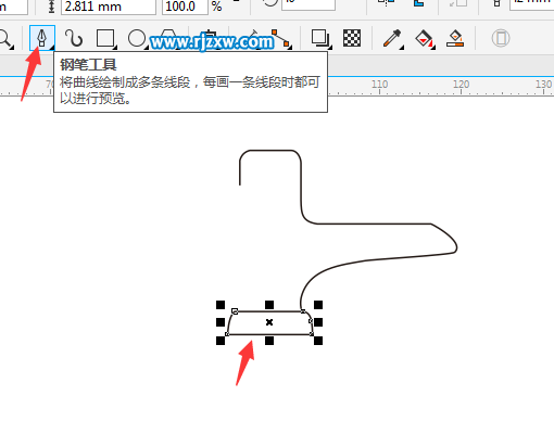 CDRX8绘制水龙头简笔画教程