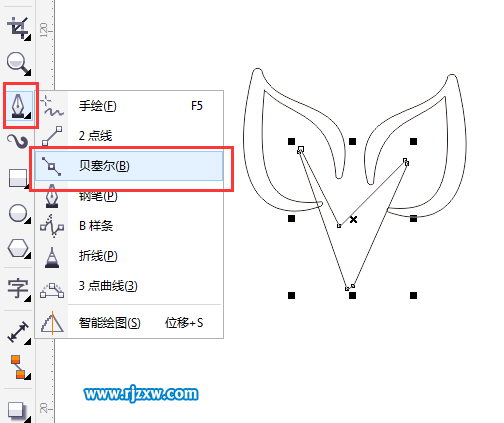 CDR制作一个小树芽的图标教程