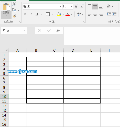 EXCEL2016怎么设置表格外框加粗