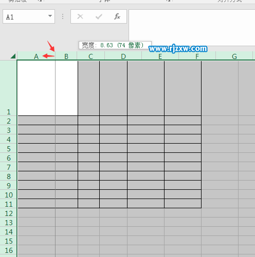 EXCEL2016怎么快速设置所有的行与列一样