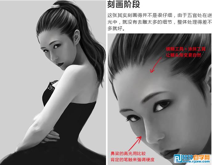 手绘神采飞扬的PS时尚美女