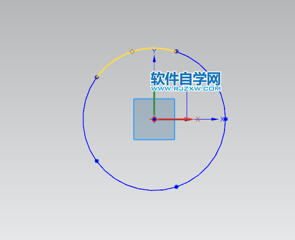 UG草图圆画五等分的方法