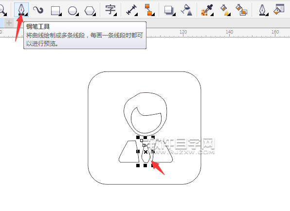 CDR绘制用户登陆图标