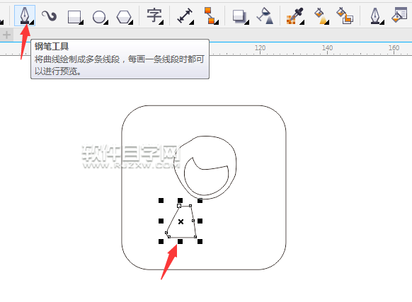 CDR绘制用户登陆图标