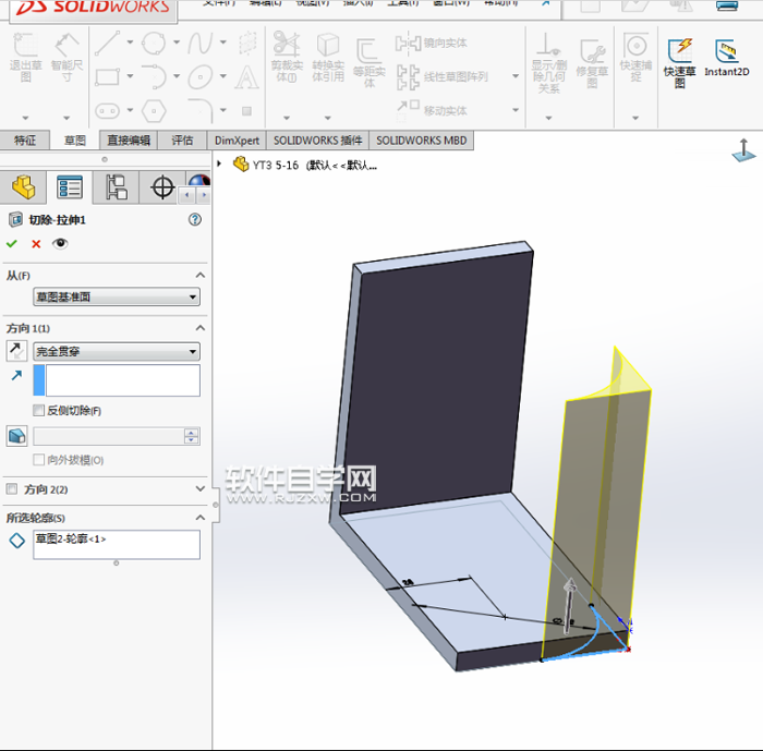 solidworks金属锁紧扣的绘制方法