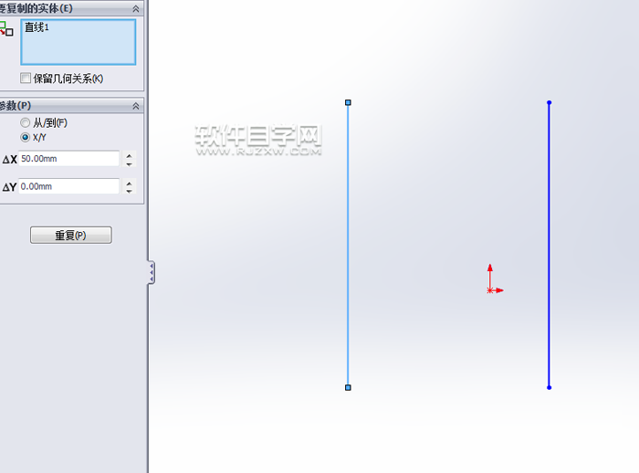 solidworks基础教程-草图移动并复制的方法