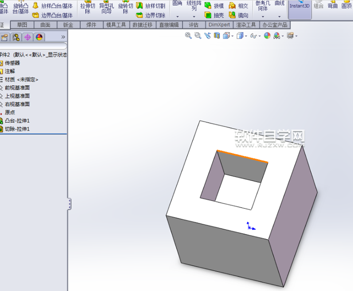 solidworks中曲面填充