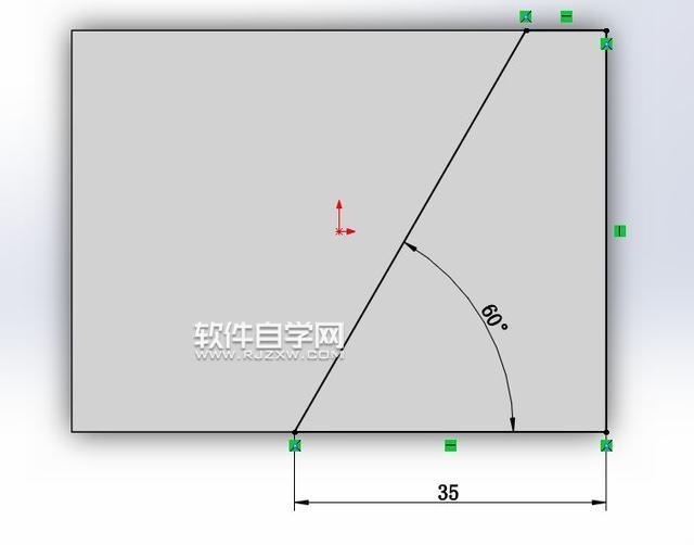 solidworks如何切出斜面