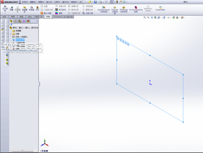 solidworks旋转画一个圆柱的方法