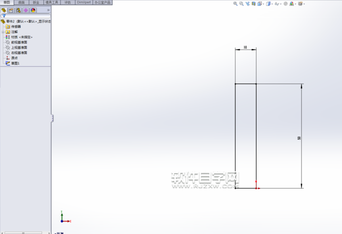 solidworks旋转画一个圆柱的方法