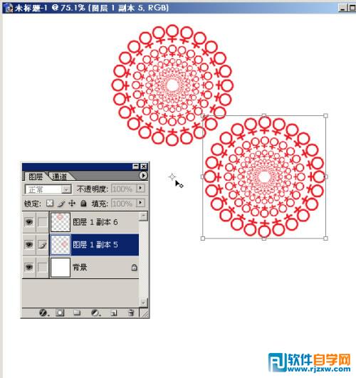 ps沿着路径填充图案