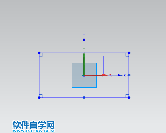 UG怎么把矩形画在中心