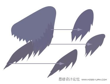 IllustratorCS6用色阶画法精细设计鸟类插画