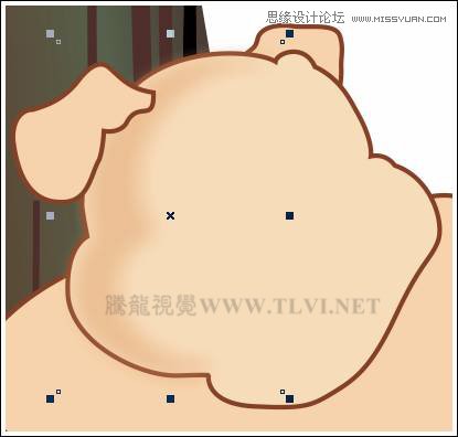 CorelDRAWX7设计可爱的泡泡猪