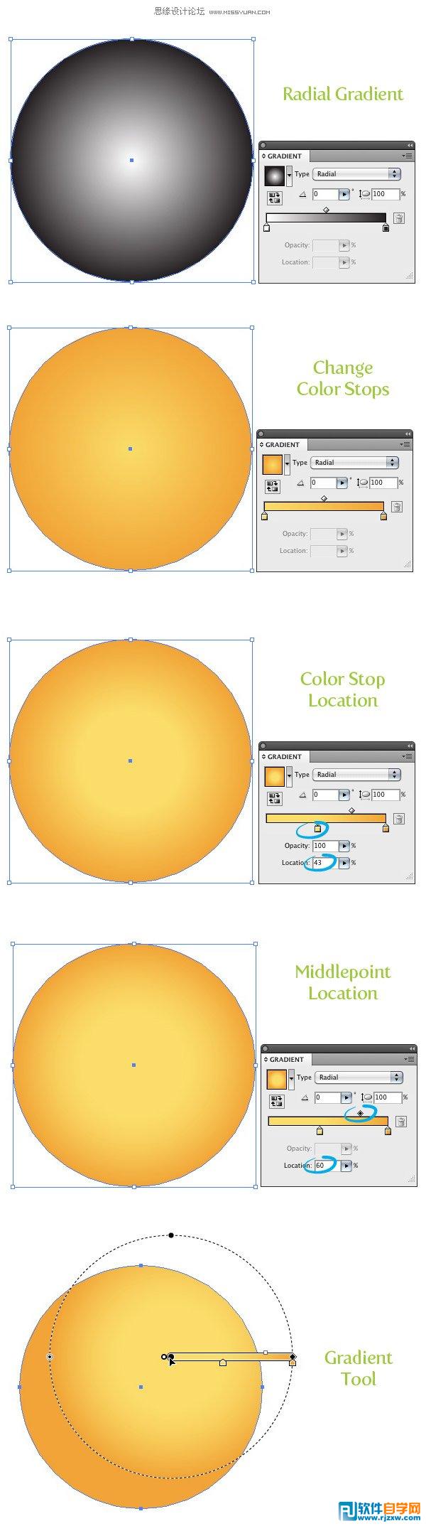 教你用Illustrator绘制微笑的太阳矢量图