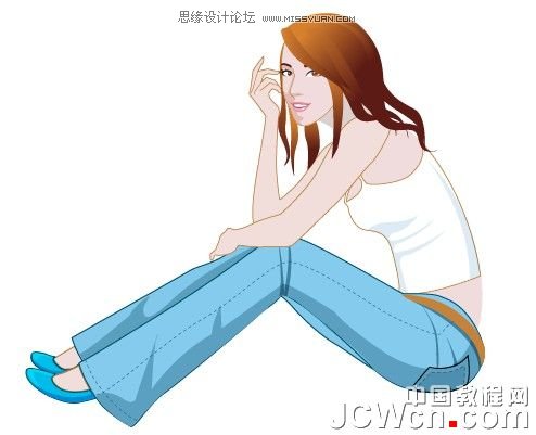 教你用Illustrator绘制纯清美少女的插画