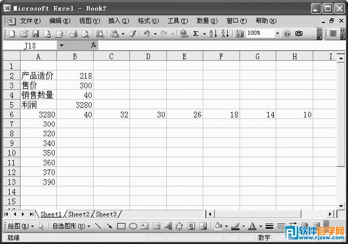 excel利用“模拟运算表”得到产品最高的利润值