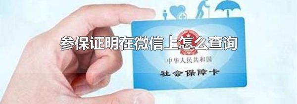 参保证明在微信上怎么查询