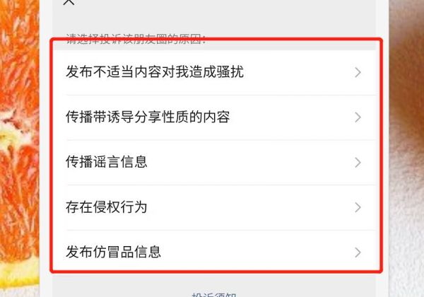 朋友圈怎么举报不良信息