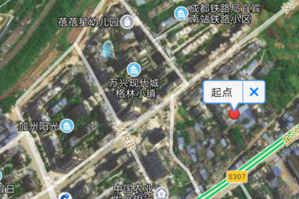 地图测距怎么显示两地的地名